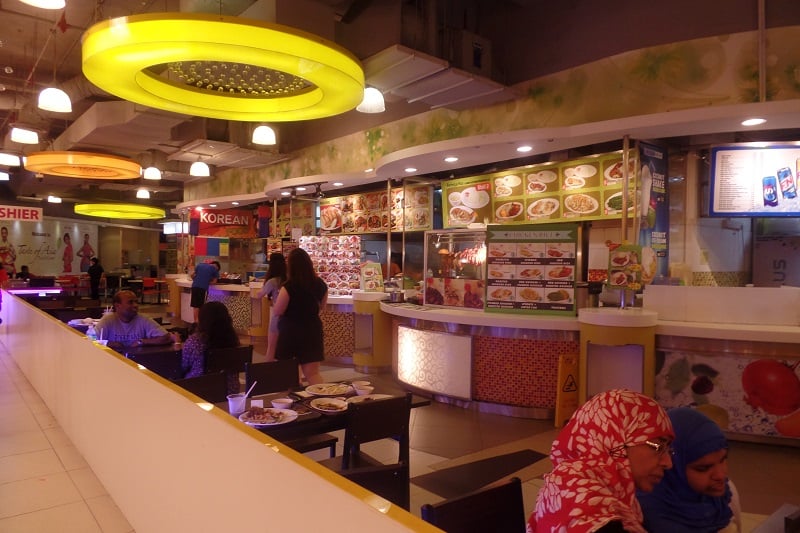 Food court in Berjaya Times Square Mall